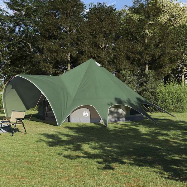 Teepee stan pro 9 osob Zelená a šedá 502 x 502 x 297 cm