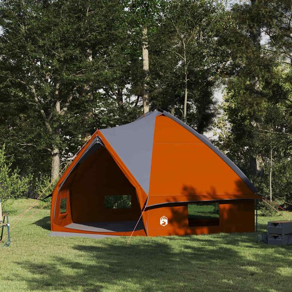 Teepee stan pro 10 osob Šedá a oranžová 567 x 470 x 242 cm