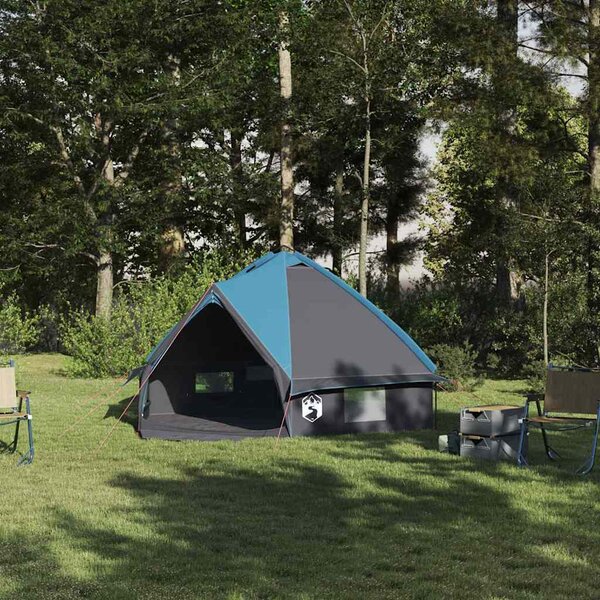Teepee stan pro 4 osoby Modrý a šedý 388 x 320 x 169 cm