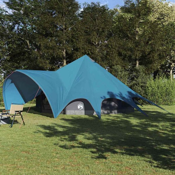 Teepee stan pro 9 osob Modrý a šedý 502 x 502 x 297 cm