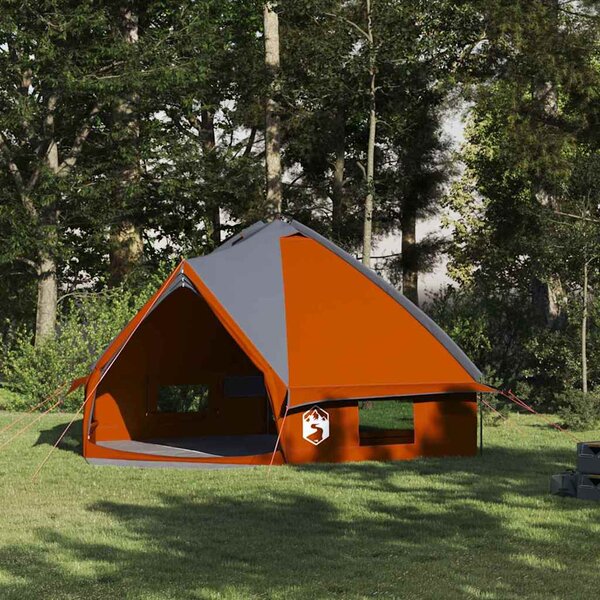 Teepee stan pro 8 osob Šedá a oranžová 490 x 410 x 210 cm