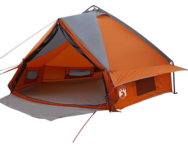 Teepee stan pro 8 osob Šedá a oranžová 490 x 410 x 210 cm