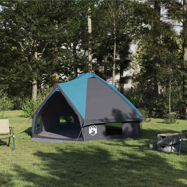Teepee stan pro 6 osob Modrý a šedý 431 x 366 x 185 cm