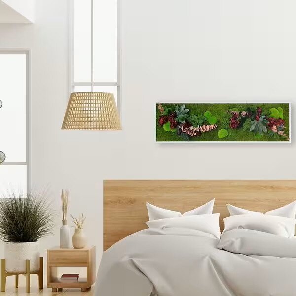 Rostlinný obraz s designem Džungle - Červený 140x40
