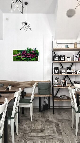 Rostlinný obraz s designem Džungle - červený 57x27