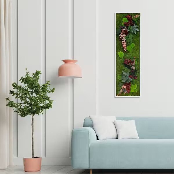 Rostlinný obraz s designem Džungle - Červený 140x40