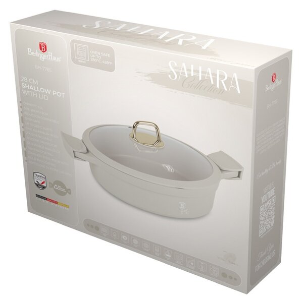 Pekáč s titanovým povrchem a poklicí 28 cm Sahara Collection