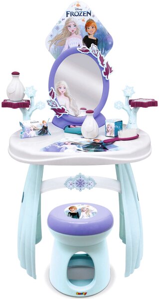 Disney Frozen Ledová královna toaleta se stoličkou a zrcadlem 2v1 + 10 doplňků