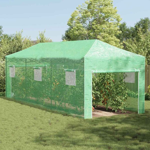 Skleník s pop-up rámem Zelená 290 x 870 x 315 cm Železo