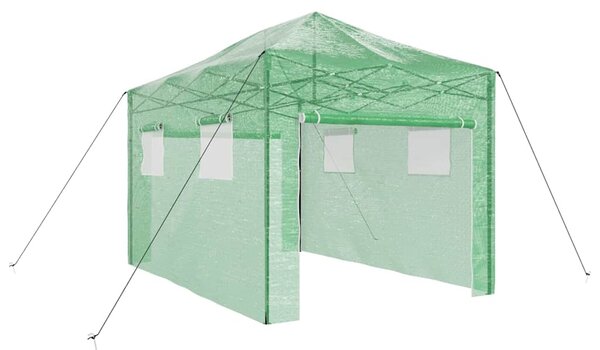 Skleník s pop-up rámem Zelená 280 x 410 x 315 cm Železo