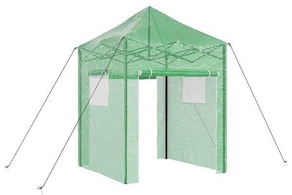 Skleník s pop-up rámem Zelená 200 x 200 x 300 cm Železo
