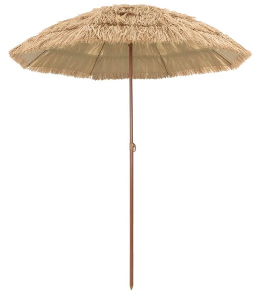 Plážový slunečník Přírodní 160 x 160 x 196 cm Polyester a ocel