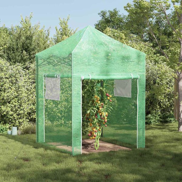 Skleník s pop-up rámem Zelená 200 x 200 x 300 cm Železo
