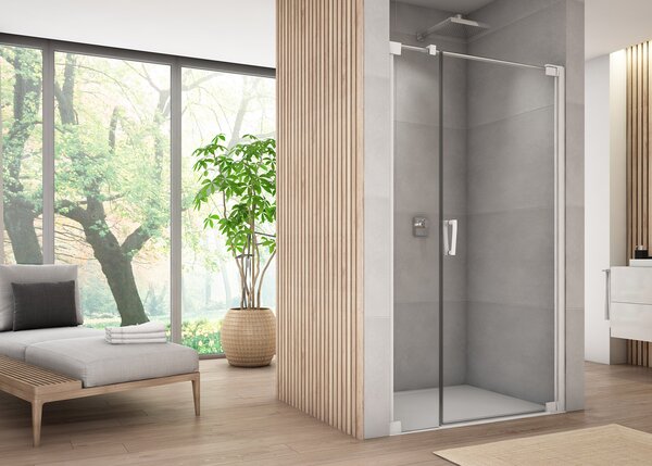 Ronal CADURA CA31C jednokřídlé sprchové dveře 90 cm Šířka: 900 mm, Profil: Aluchrom, Sklo: Hladké čiré