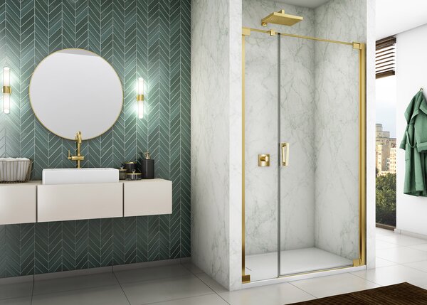 Ronal CADURA CA31C jednokřídlé sprchové dveře 90 cm Šířka: 900 mm, Profil: Aluchrom, Sklo: Hladké čiré