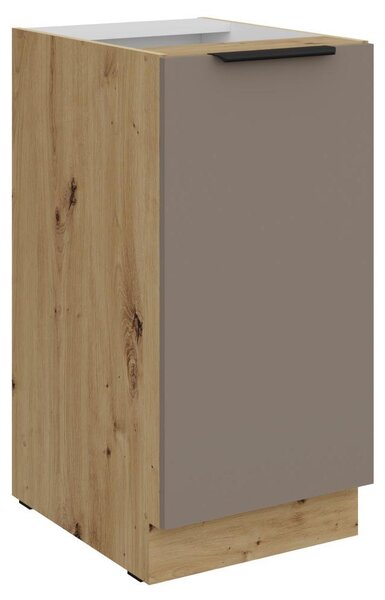 Kondela Dolní kuchyňská skříňka Frisbo 40 D 1F BB - sandgrau / dub artisan