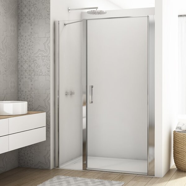 Ronal DIVERA D22T31 jednokřídlé sprchové dveře 90 cm Šířka: 900 mm, Profil: Aluchrom, Sklo: Hladké čiré