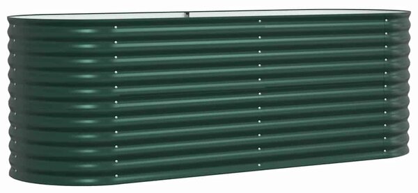 Vyvýšený záhon Zelená 240 x 80 x 81 cm Ocel