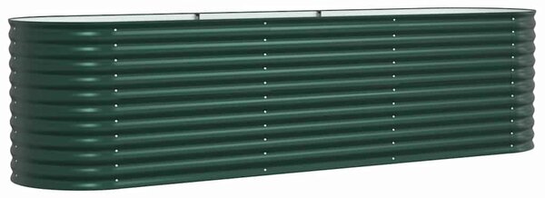 Vyvýšený záhon Zelená 320 x 80 x 81 cm Ocel