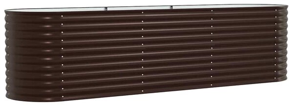 Vyvýšený záhon Hnědá 320 x 80 x 81 cm Ocel