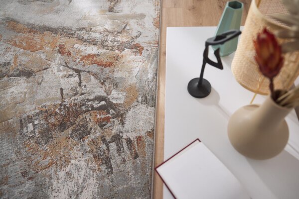 Moderní kusový koberec Ragolle Argentum 63825 9248 Abstraktní béžový šedý Rozměr: 80x150 cm