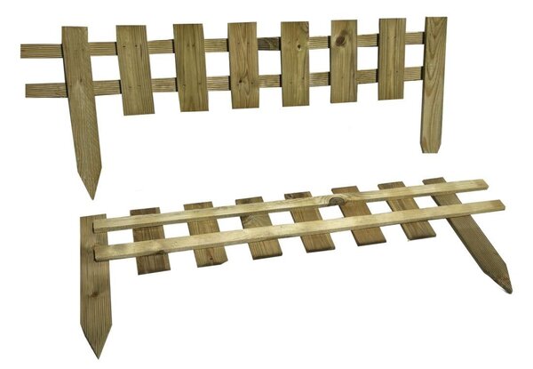 Plotový panel 102x40x2,5 cm - plotový panel s tyčemi - dekorativní plot - plot s lištami - plot s vertikálními prkny - dekorativní plot - plot z borovicového dřeva pro oddělení prostoru, 10 kusů