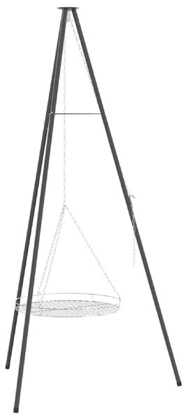Stativ na táborák 2 pcs Černá Ocel