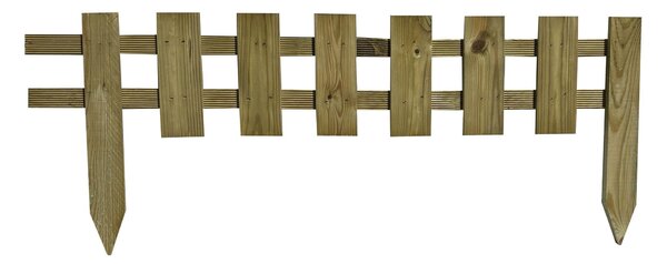 Plotový panel 102x40x2,5 cm - plotový panel s tyčemi - dekorativní plot - plot s lištami - plot s vertikálními prkny - dekorativní plot - plot z borovicového dřeva pro oddělení prostoru, 10 kusů