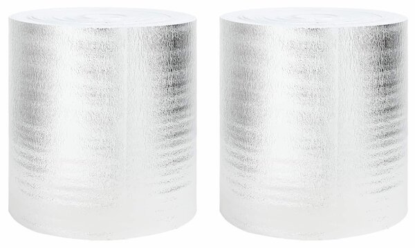 Reflexní fólie za radiátor 2 pcs Stříbrná 25 x 0,5 m