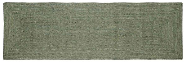 Kusové koberce Obdélníkový Olivově zelená 80 x 250 cm juta