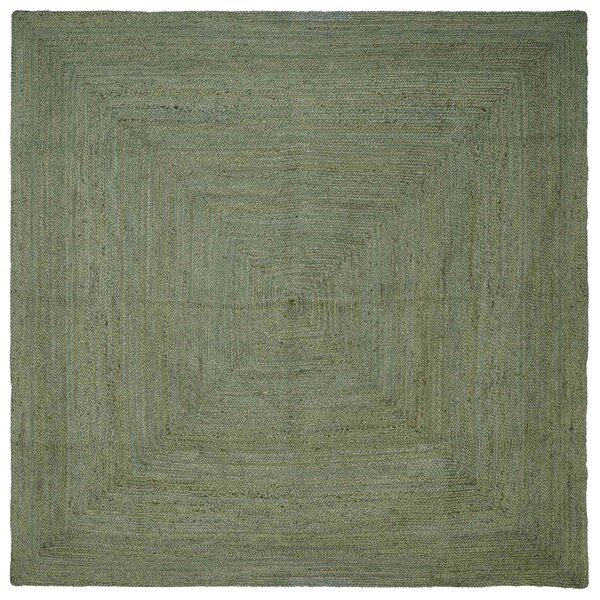 Kusové koberce Čtvercový Olivově zelená 200 x 200 cm juta