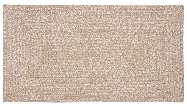 Kusové koberce Přírodní a bílá 80 x 150 cm juta