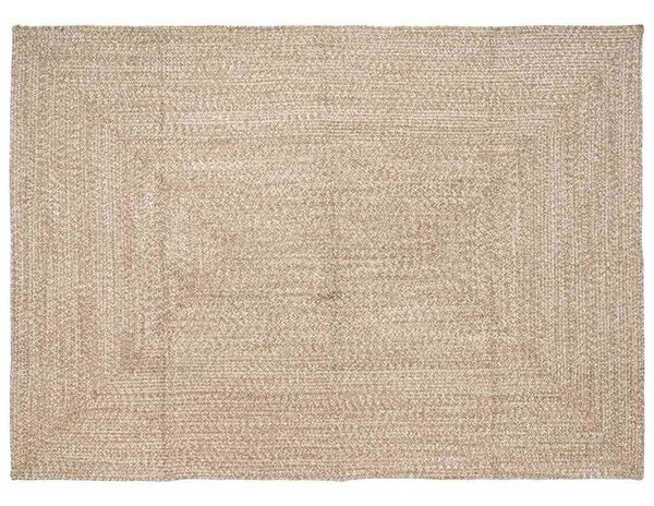 Kusové koberce Přírodní a bílá 160 x 230 cm juta