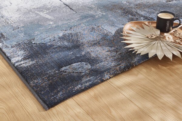 Moderní kusový koberec Ragolle Argentum 63843 2626 Abstraktní modrý Rozměr: 133x195 cm