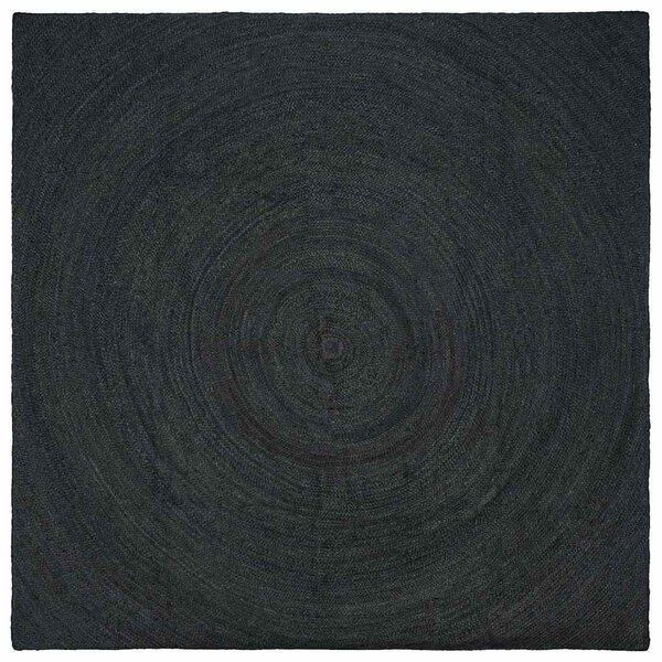 Kusové koberce Tmavě šedá 200 x 200 cm juta
