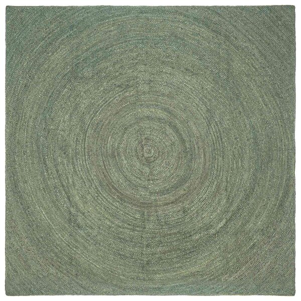 Kusové koberce Olivově zelená 240 x 240 cm juta