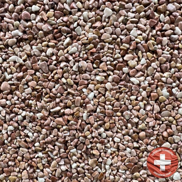 Báča Beton Kamenný koberec na podlahu Rosa del Garda Frakce: Střední (1 – 4 mm), vydatnost setu 1,8 m², Doporučené použití v: interiéru - dvousložková epoxidová pryskyřice
