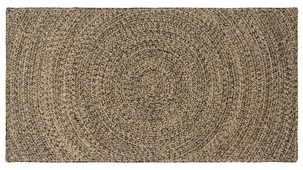 Kusové koberce Přirozená a černá 100 x 200 cm juta