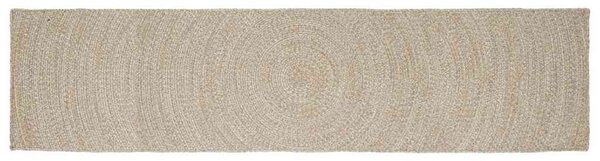 Kusové koberce Přírodní a bílá 60 x 400 cm juta