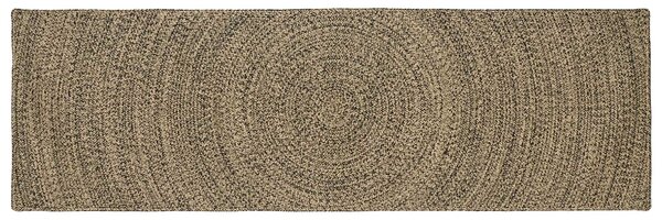 Kusové koberce Přirozená a černá 80 x 200 cm juta