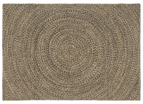 Kusové koberce Přirozená a černá 140 x 200 cm juta