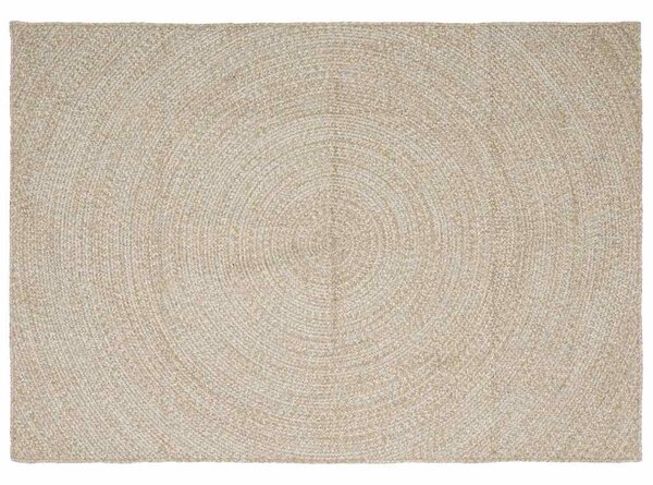 Kusové koberce Přírodní a bílá 200 x 290 cm juta