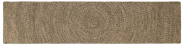 Kusové koberce Přirozená a černá 60 x 200 cm juta