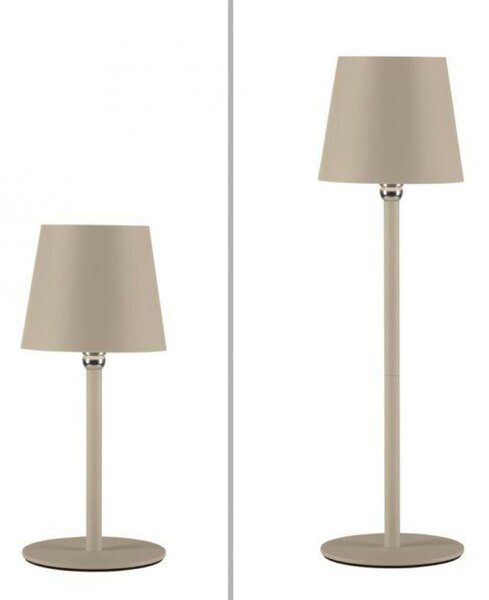 JUST LIGHT LED svítidlo na láhev béžová na baterie dotykový stmívač USB IP54 stolní lampa 3000K LD 19251-39