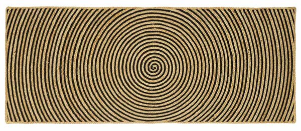 Kusové koberce Černá 80 x 200 cm juta