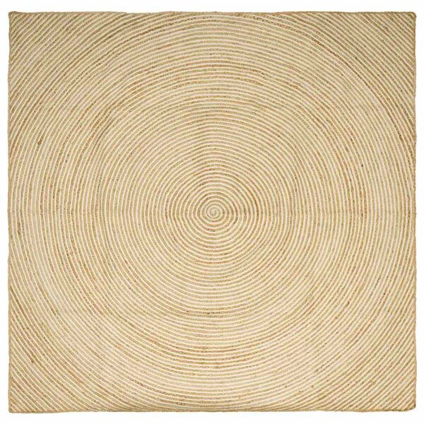 Kusové koberce Bílá 200 x 200 cm juta