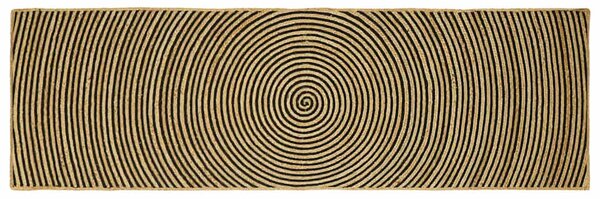 Kusové koberce Černá 80 x 250 cm juta