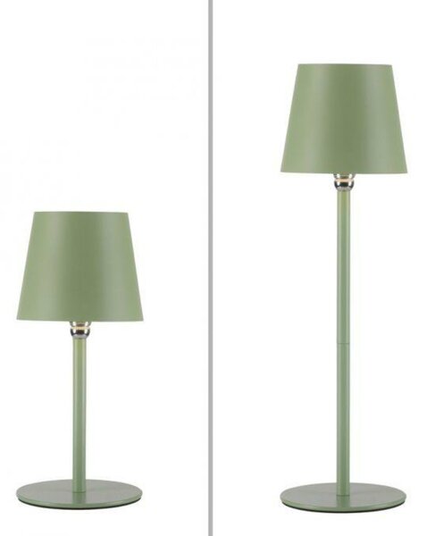 JUST LIGHT LED svítidlo na láhev zelená na baterie dotykový stmívač USB IP54 stolní lampa 3000K LD 19251-43