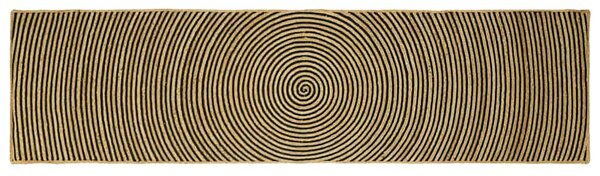 Kusové koberce Černá 80 x 300 cm juta