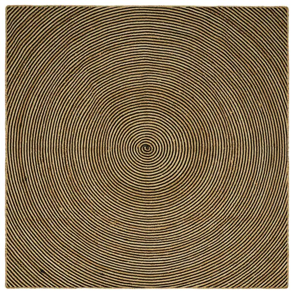 Kusové koberce Černá 300 x 300 cm juta
